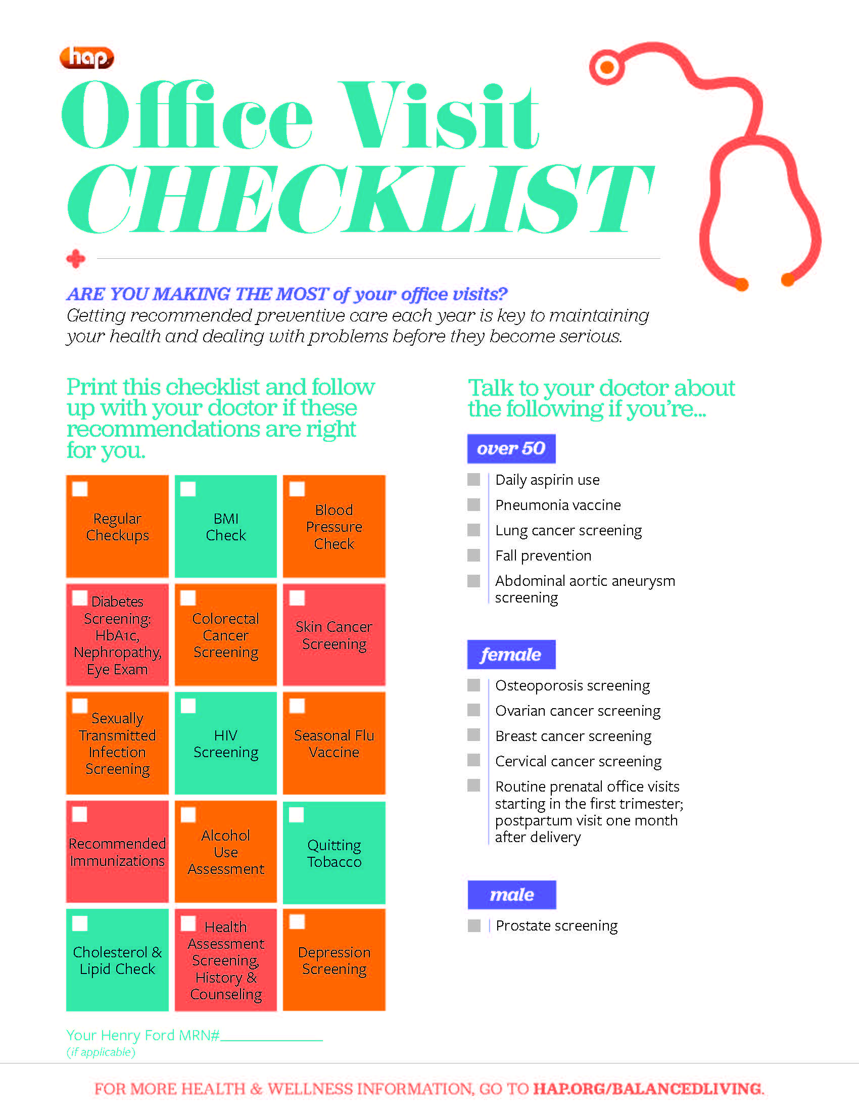 Checklist Adults